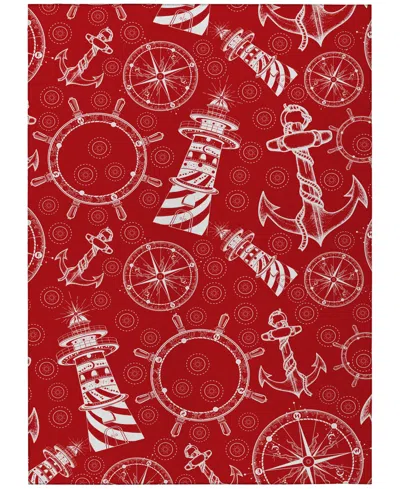 D Style Harbor Ha9 3' X 5' Area Rug In Red