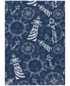 D Style Harbor Ha9 5' X 7'6" Area Rug In Navy