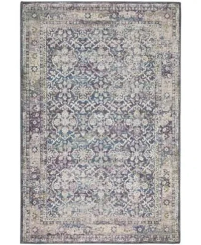 D Style Basilic Bas3 Area Rug In Purple
