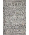 D Style Jericho Jc4 5' X 7'6" Area Rug In Silver Tone