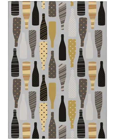 D Style Kendall Kitchen Ke12 10' X 14' Area Rug In Silver