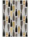 D Style Kendall Kitchen Ke12 8' X 10' Area Rug In Silver