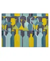 D Style Kendall Kitchen Washable Ke13 1'8" X 2'6" Area Rug In Midnight
