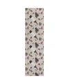 D Style Kendall Kitchen Ke14 2'3" X 7'6" Runner Area Rug In Purple