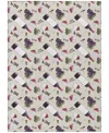 D Style Kendall Kitchen Washable Ke14 2'6" X 3'10" Area Rug In Purple