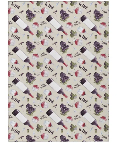 D Style Kendall Kitchen Ke14 8' X 10' Area Rug In Purple