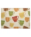 D Style Kendall Kitchen Ke15 1'8" X 2'6" Area Rug In Ivory