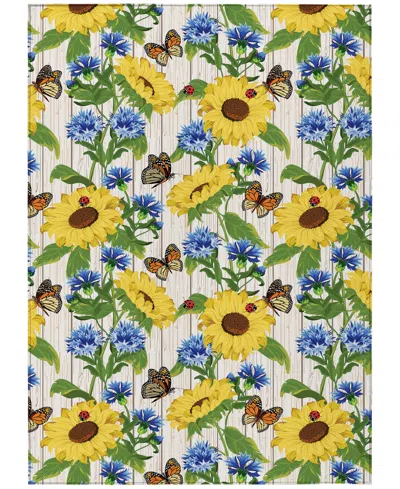 D Style Kendall Kitchen Ke16 8' X 10' Area Rug In Yellow