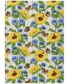 D Style Vertes Kitchen Vrt16 Area Rug In Yellow