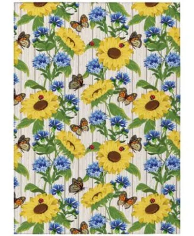 D Style Vertes Kitchen Vrt16 Area Rug In Yellow