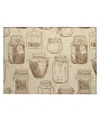 D Style Kendall Kitchen Ke18 1'8" X 2'6" Area Rug In Camel