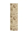 D Style Kendall Kitchen Ke18 2'3" X 7'6" Runner Area Rug In Camel