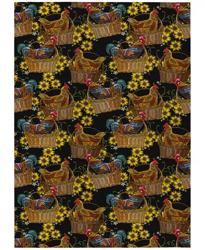 D Style Kendall Kitchen Ke2 9' X 12' Area Rug In Black