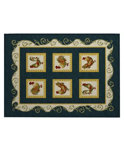 D Style Kendall Kitchen Ke4 1'8" X 2'6" Area Rug In Black