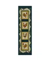 D Style Kendall Kitchen Ke4 2'3" X 7'6" Runner Area Rug In Black