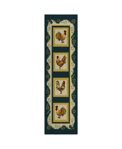 D Style Kendall Kitchen Ke4 2'3" X 7'6" Runner Area Rug In Black