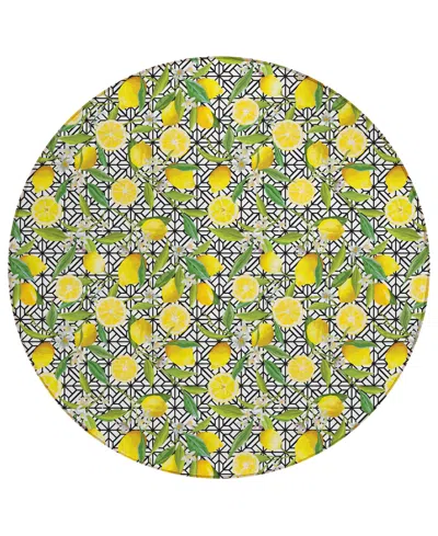 D Style Kendall Kitchen Ke5 8' X 8' Round Area Rug In Ivory