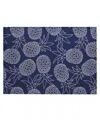 D Style Kendall Kitchen Washable Ke6 1'8" X 2'6" Area Rug In Navy