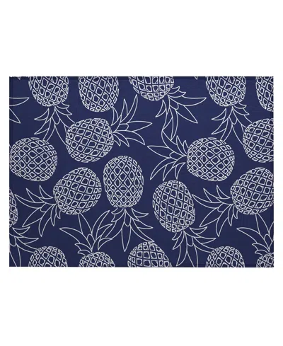 D Style Kendall Kitchen Ke6 1'8" X 2'6" Area Rug In Navy