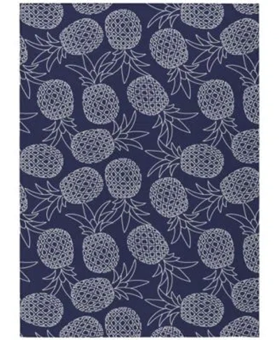 D Style Vertes Kitchen Vrt6 Area Rug In Navy