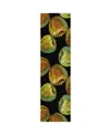 D Style Kendall Kitchen Ke8 2'3" X 7'6" Runner Area Rug In Black