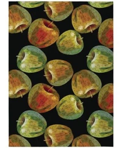 D Style Vertes Kitchen Vrt8 Area Rug In Black
