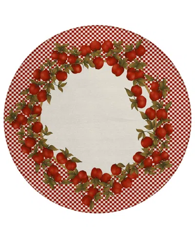 D Style Kendall Kitchen Ke9 8' X 8' Round Area Rug In Red