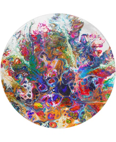 D Style Kikiamo Kk1 8' X 8' Round Area Rug In Multi