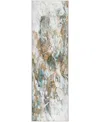 D Style Kikiamo Kk11 2'3" X 7'6" Runner Area Rug In Gray