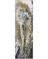 D Style Kikiamo Kk13 2'3" X 7'6" Runner Area Rug In Black