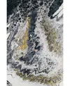 D Style Kikiamo Kk13 5' X 7'6" Area Rug In Black