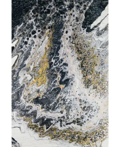 D Style Kikiamo Kk13 5' X 7'6" Area Rug In Black