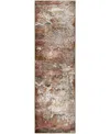 D Style Kikiamo Kk15 2'3" X 7'6" Runner Area Rug In Rust