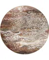 D Style Kikiamo Kk15 8' X 8' Round Area Rug In Rust