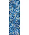 D Style Kikiamo Kk17 2'3" X 7'6" Runner Area Rug In Cobalt