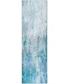 D Style Kikiamo Kk18 2'3" X 7'6" Runner Area Rug In Ocean
