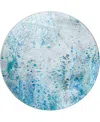 D Style Kikiamo Kk18 8' X 8' Round Area Rug In Ocean