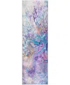 D Style Kikiamo Kk19 2'3" X 7'6" Runner Area Rug In Lavender