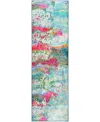 D Style Kikiamo Kk2 2'3" X 7'6" Runner Area Rug In Mist