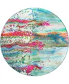 D Style Kikiamo Kk2 8' X 8' Round Area Rug In Mist