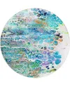 D Style Kikiamo Kk20 8' X 8' Round Area Rug In Aquamarine