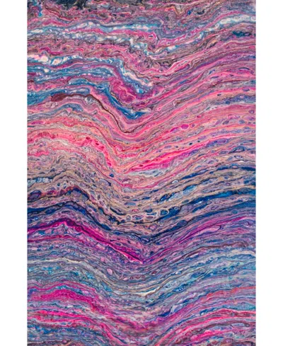 D Style Kikiamo Kk3 5' X 7'6" Area Rug In Purple