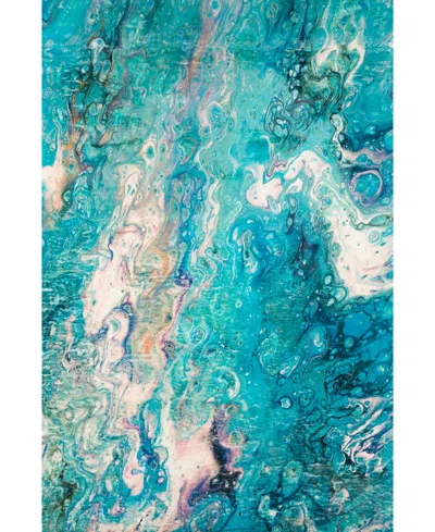 D Style Kikiamo Kk4 3' X 5' Area Rug In Turquoise
