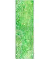 D Style Kikiamo Kk5 2'3" X 7'6" Runner Area Rug In Lime