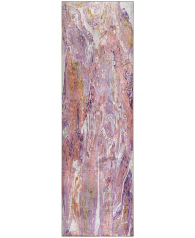 D Style Kikiamo Kk6 2'3" X 7'6" Runner Area Rug In Rose