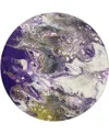 D Style Kikiamo Kk7 8' X 8' Round Area Rug In Purple