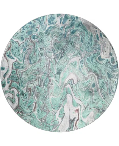 D Style Kikiamo Kk9 8' X 8' Round Area Rug In Mint