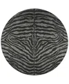 D Style Mali Ml1 4' X 4' Round Area Rug In Midnight