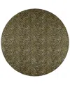 D Style Mali Ml2 4' X 4' Round Area Rug In Gold Tone
