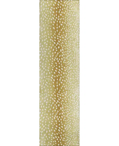 D Style Mali Ml3 2'3" X 10' Runner Area Rug In Gold Tone